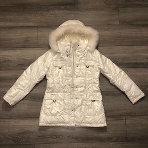 White winter jacket - mid length